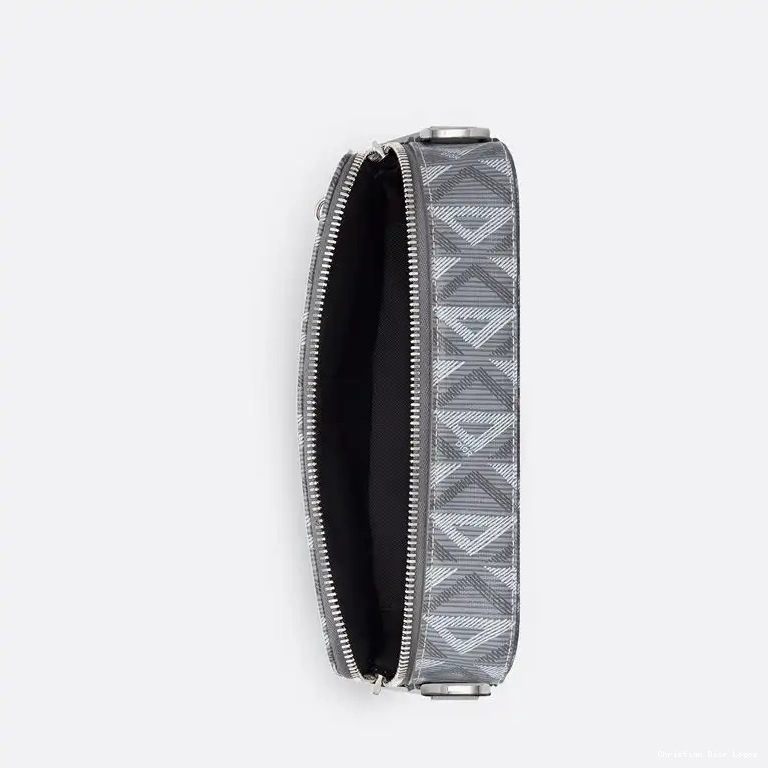 Cheap Grey Dior Safari CD Motif Canvas Messenger Diamond 0425 Luxury